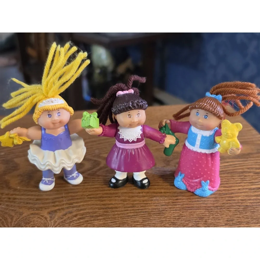Cabbage Patch Kids Lot of 3 Vintage McDonalds Happy Meal Toy 1992 Good Condition